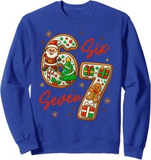 Christmas Trending Meme Saying 6 7 Costume Xmas Unisex Crewneck Sweatshirt