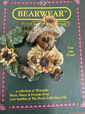 Boyds Bears Bearware Collection Pin Bloomin 1995