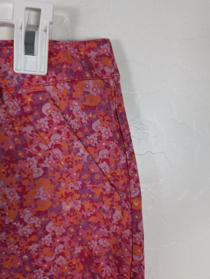 Columbia Shorts Womens 6 Pink Purple Floral Print Cotton Casual Outdoor Summer - Image 4 of 4