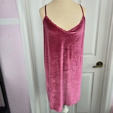 Victoria's Secret Pink Crushed Velvet Nightie Slip Dress Size XL Nightgown