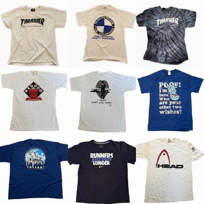 Lot Of 9 Random Shirt Bundle Random Vintage 90s Y2K Thrasher Nike Head Genie