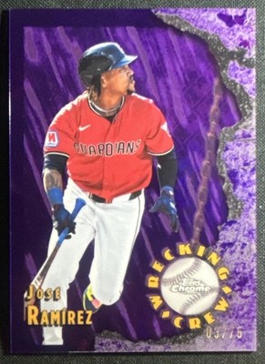 2026 Topps LogoFractor Jose Ramirez #WC-20 Wrecking Crew Purple Refractor /75