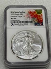 2021 SILVER EAGLE TYPE 1 NGC MS 70 7K Metals US State Series ~ South Carolina