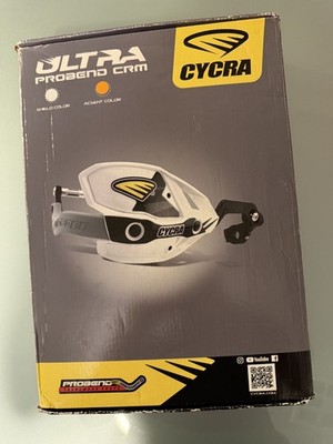 Cycra Ultra Probend CRM Handguards White Black Complete Kit W/Orange Shield