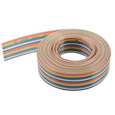 20Pin Wire Rainbow Color Flat Ribbon IDC Wire Cable 16ft/5m 20Wire