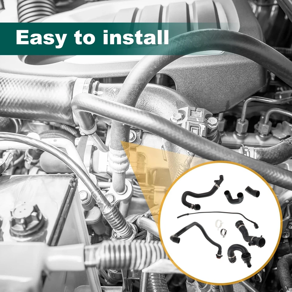 Kit de manguera de agua refrigerante radiador 7 mangueras para BMW 325i 325xi 330i 330xi 2006 Foto 4 de 4