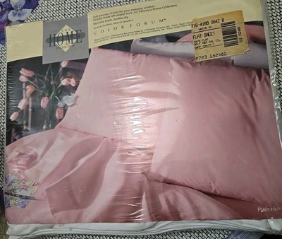 JCPenney Home Collection Smooth Touch Percale Twin Flat Sheet USA WHITE
