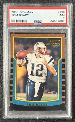 TOM BRADY PSA 7 2000 BOWMAN FOOTBALL #236 ROOKIE RC PATRIOTS 2687