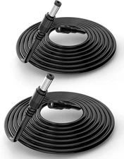 2 Pack 6.6FT 2M DC Power Extension Cable 5.5 Mm X 2.1 Mm 5521 Male to Female 12V