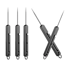 Titanium Edc Retractable Toothpick with Spring Push Design