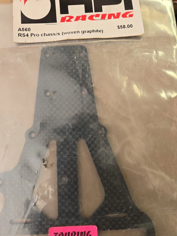 Vintage Hpi Rs4 Pro Carbon Fiber Chassis Woven Graphite Rare A560 - Image 2 of 3