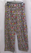 Eddie Bauer Girl's Floral Fleece Flame Resistant Pajama Pants Sz. M 10/12