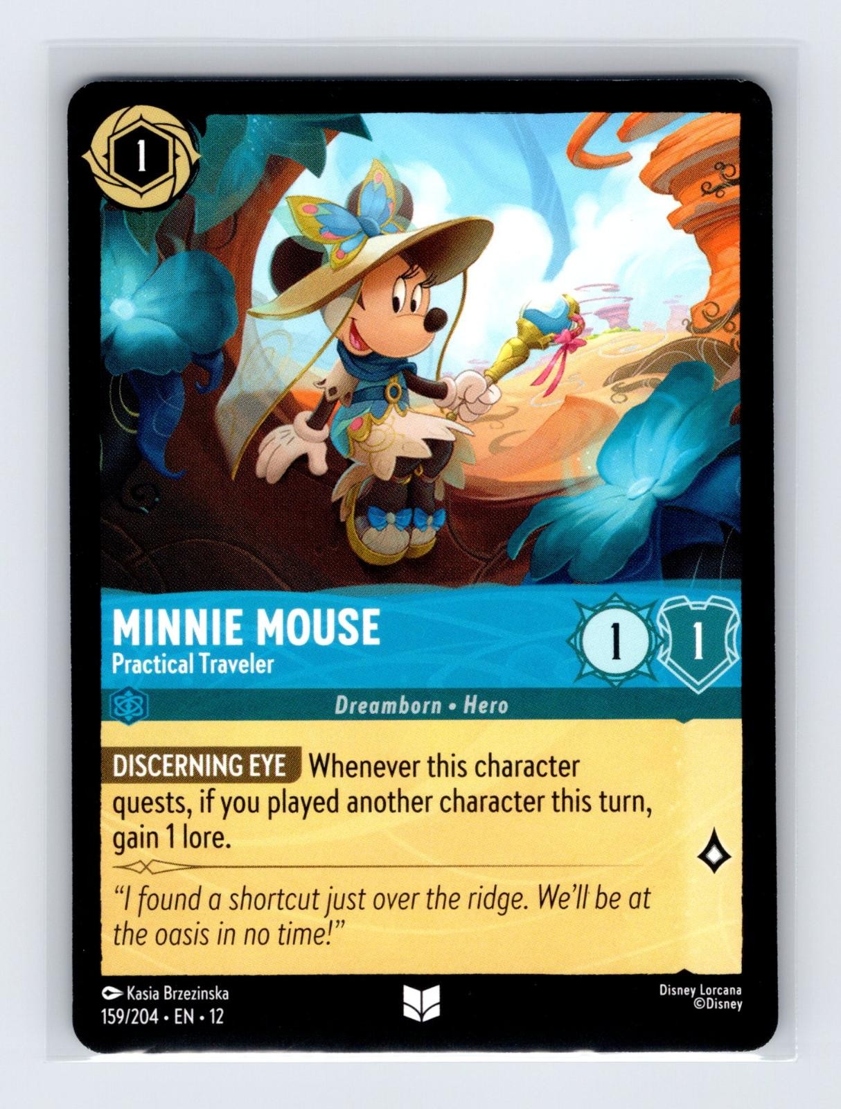 Minnie Mouse - Practical Traveler 159/204 UC Lorcana Wilds Unknown NM/M