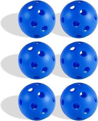 Indoor Pickleball Set - 6 Pack 26 Holes - USAPA Standard - High Resilience & ...