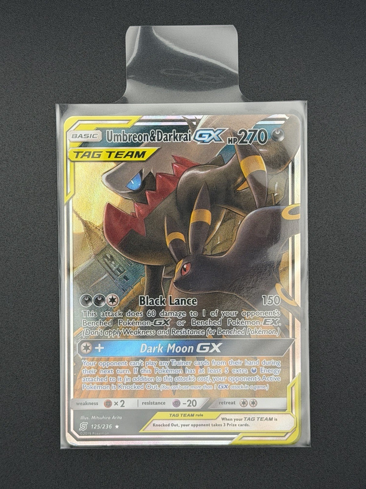 Pokemon Umbreon & Darkrai GX 125/236 SM-Unified Minds Tag Team - NEAR MINT!