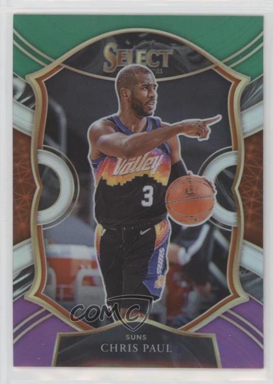 2020-21 Panini Select Concourse Green White Purple Prizm Chris Paul #10 bn5