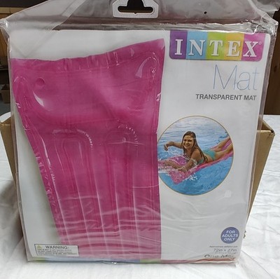 Intex Transparent Mat Inflatable Swimming Float Pink 72in x 27in       #2