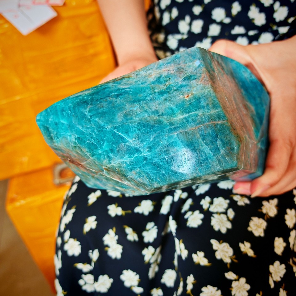 Speciment 13 13.64LB Natural apatite crystal raw stone specimen, decorative gift | eBay