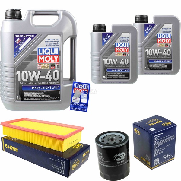 Inspektionskit Filter Liqui Moly ÖL 7L 10W-40 FüR Peugeot 807 E 2.2 Hdi 2.0 406-image