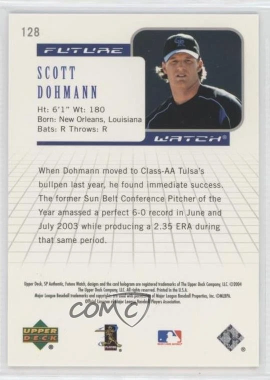 2004 SP Authentic Future Watch /999 Scott Dohmann #128 Rookie RC - Image 2 of 2