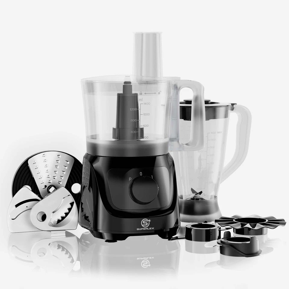 SUPERLEX Food Processor Küchenmaschine Rührmaschinemixer 10Funktionen Standmixer - Bild 2 von 4