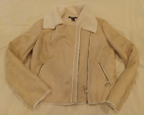 Veste Moto Femme Forever 21 Rose Pastel Simili Cuir - Taille S, Occasion Très Bon état