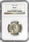 1954-S WASHINGTON Silver Quarter NGC MS 66