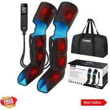 Air Compression Leg Massager with Heat for Circulation Upgraded Full Leg and ...