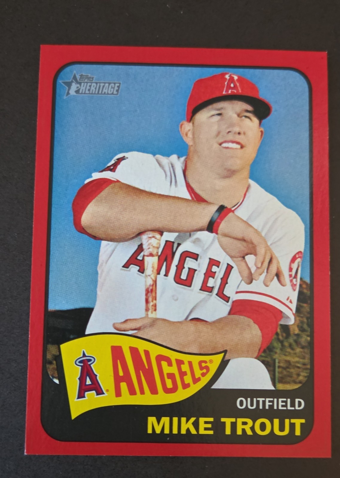 2014 Topps Heritage - Mike Trout #250 Red Border