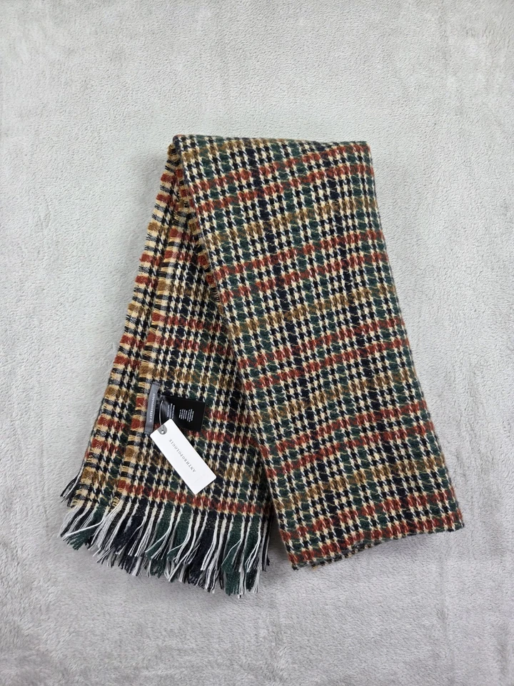 Nuevo Anthropologie Bufanda Pata de Gallo Flecos Suave Foto 2 de 4