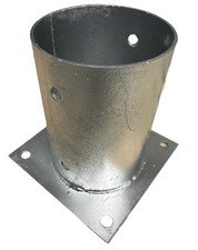 MaLiMo Aufschraubh&uuml;lse &Oslash; Rund 81 mm feuerverzinkt Pfostentr&auml;ger Pfostenschuh