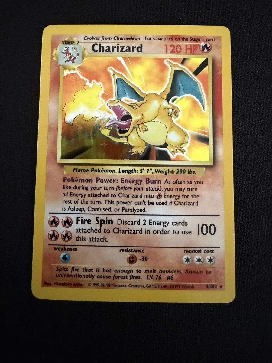 Charizard Pokémon TCG Holo Rare Base Set Individual Collectible