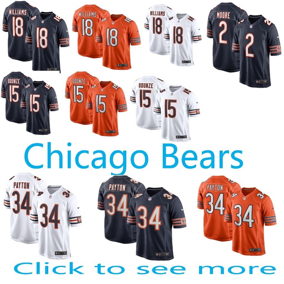 Men's Bears Player Game Stitched Jersey