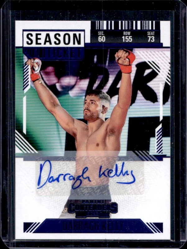 2025 Panini Contenders PFL Darragh Kelly Season Ticket Signatures Blue Auto #30