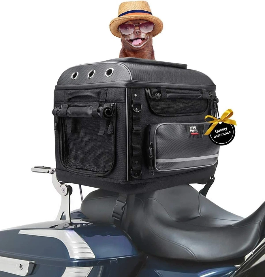 Bolsas portaequipajes para perros/gatos de motocicleta Pet Voyagers para Street Glide Road King con... Foto 2 de 4