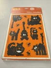 Vintage Pack Of Stickers Halloween Black Cat Scary 2 Sheets A41