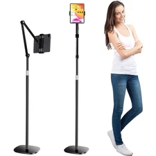 Tablet Floor Stand, Overhead Bed Phone Mount, Height & 360 Degree Angle Adjus...