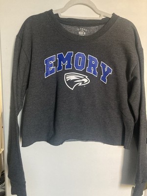 U-Trau Emory  University Women's M Pullover Crop  Sweatshirt Made In USA