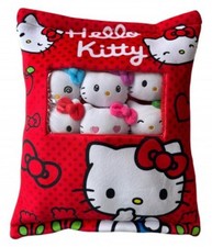 Cuscino + 6 Mini Peluche Hello Kitty
