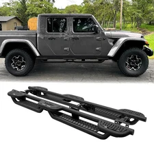 For 2020-2025 Jeep Gladiator JT 4 Doors Steel Side Step Nerf Bars/Running Boards