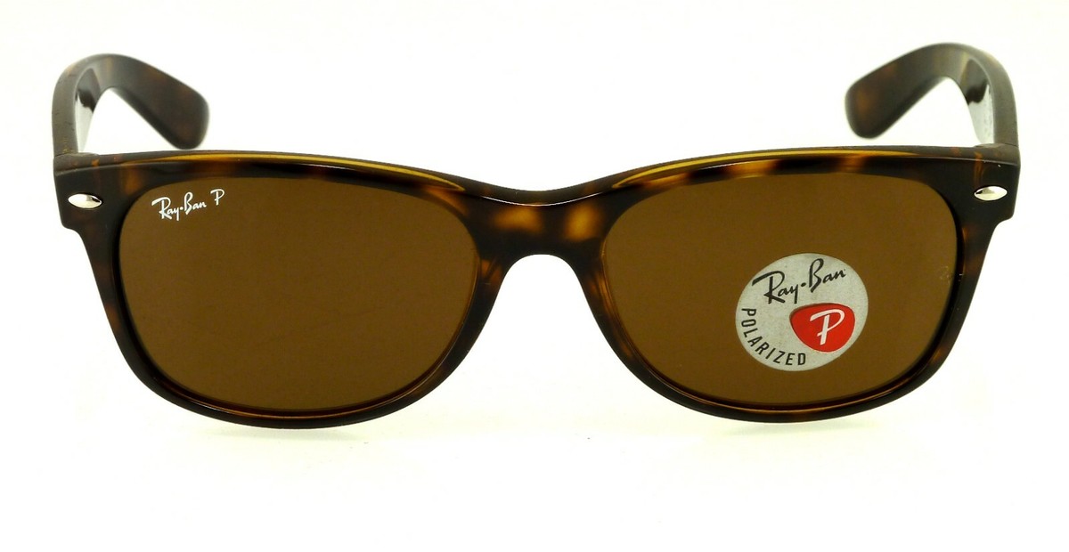 Ray-Ban New Wayfarer Tortoise l Polarized Natural Brown RB2132 902