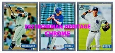 2021 Bowman Heritage CHROME Prospects Your Choice $2 or 2 Card Minimum YOU PICK!