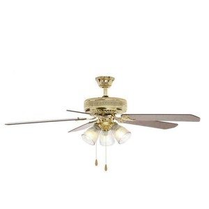 Hampton Bay 52 In Led Landmark Indoor Polished Brass Ceiling Fan