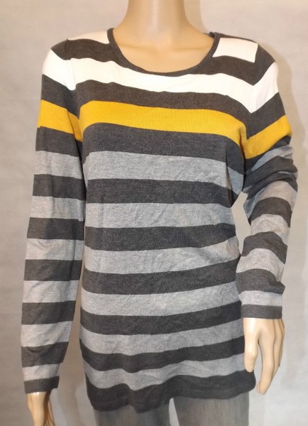 ★ Gina Laura ★ Xl 48/50 Gestreift ~ Toller Pullover ~ Rundhals ~ Langarm ~ Neu-image