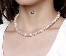 7-7.5mm Japanese Akoya Pearl white Necklace s...