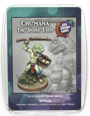 Bad Squiddo BFM046 Chu'mana (The Snake Lady) Female Snakeman Warrior Reptile NIB