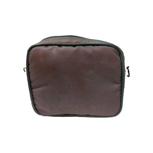 Vintage Canvas Camera Case Shoulder Bag w/ Opti Zippers Green made in Taiwan - Picture 3 of 4