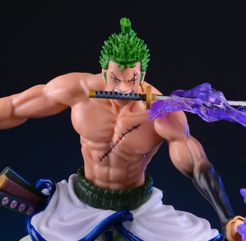 Action Figure One Piece Roronoa Zoro Anime Da Collezione 17 CM - Foto 5 di 6