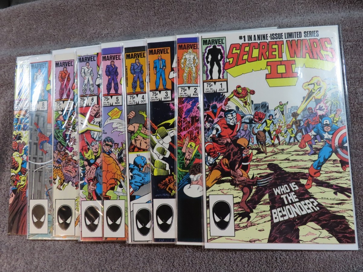 1985 MARVEL Comics SECRET WARS II #1-9 Complete /1st ap. of