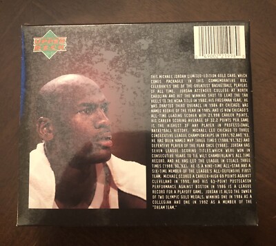 MICHAEL JORDAN Upper Deck 23KT Gold Card Chicago Bulls Basketball